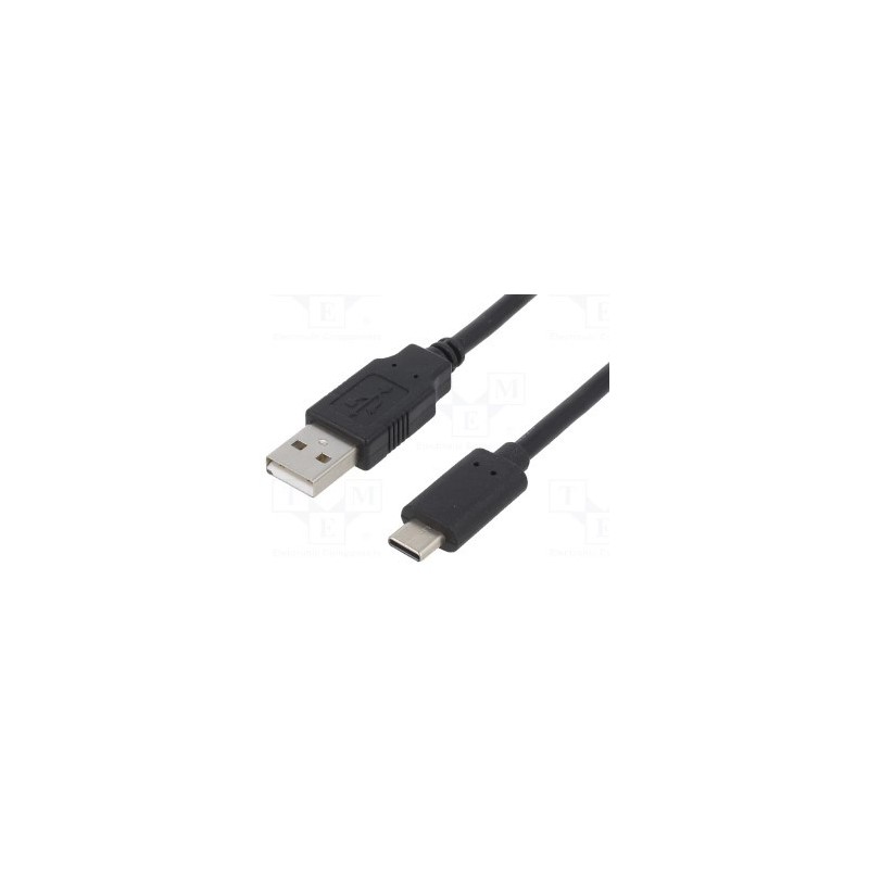 USB A-C Cable 1.8m Black