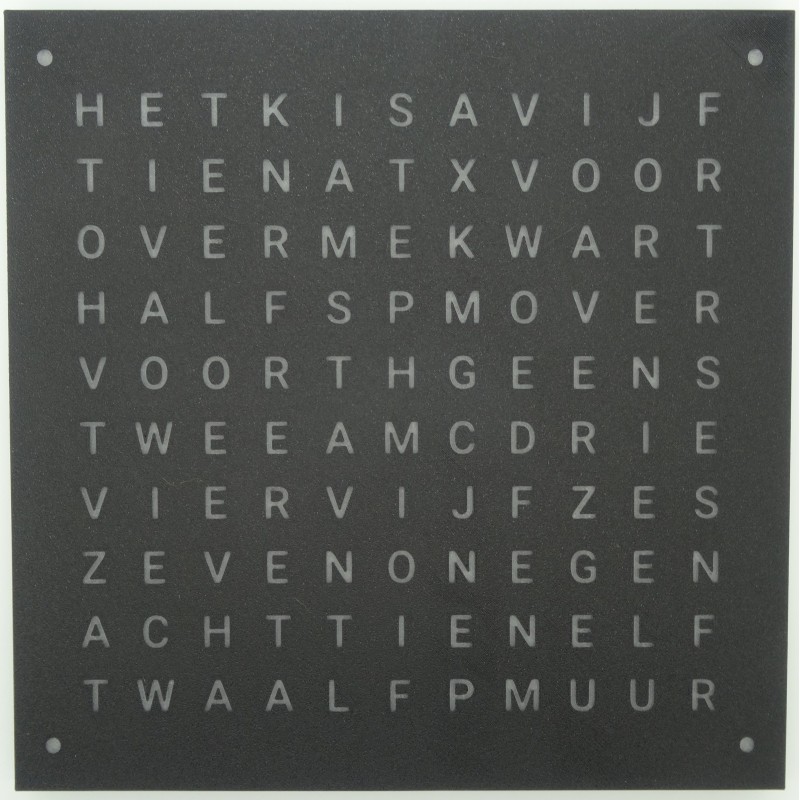 Wordclock Front Dutch